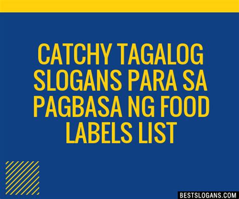 tagalog taglines for food|100+ Catchy Tagalog Food Slogans 2024 + Generator .